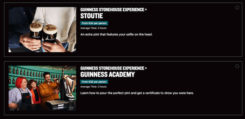 購買門票：Guinness Academy 或是在啤酒上印上自拍相片
