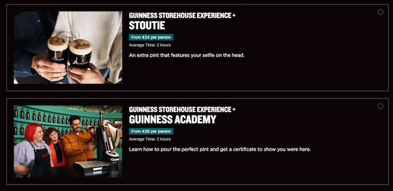 購買門票：Guinness Academy 或是在啤酒上印上自拍相片